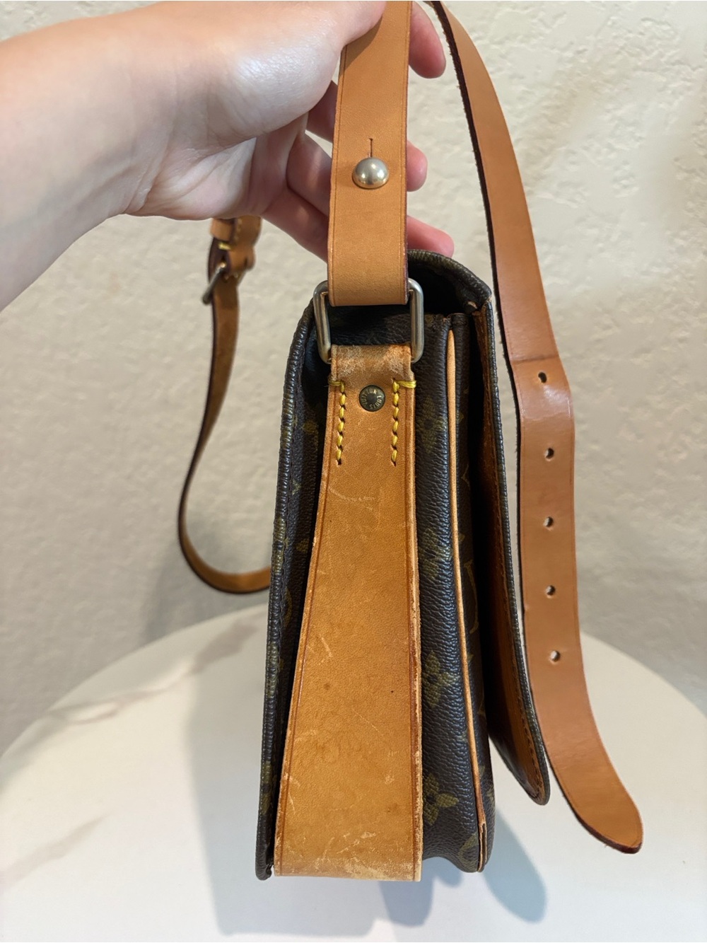 Louis Vuitton GM Cartouchiere Monogram Crossbody Bag - Picture 5 of 15